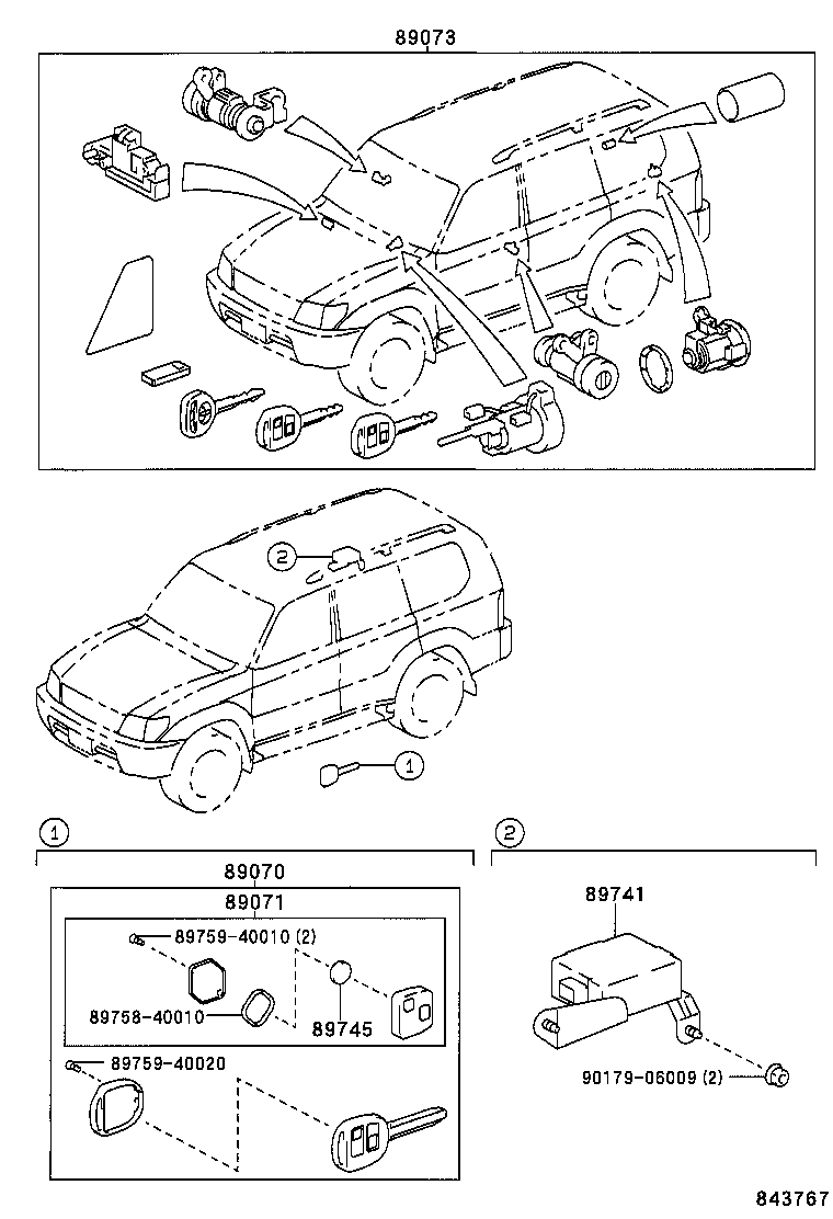 89741-60040 RECEIVER, DOOR CONTROL product image