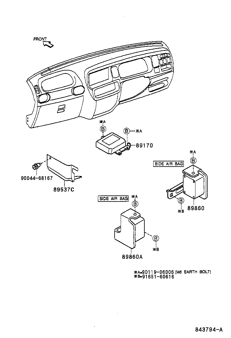 89170-97508 SENSOR ASSY, AIR BAG product image