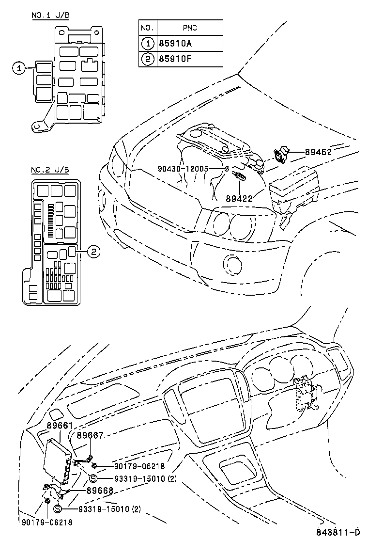89667-48040 BRACKET, ENGINE CONTROL COMPUTER product image