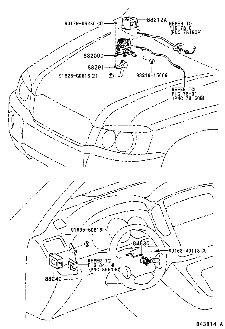 Toyota 84633-34010 WIRE, CRUISE CONTROL SWITCH