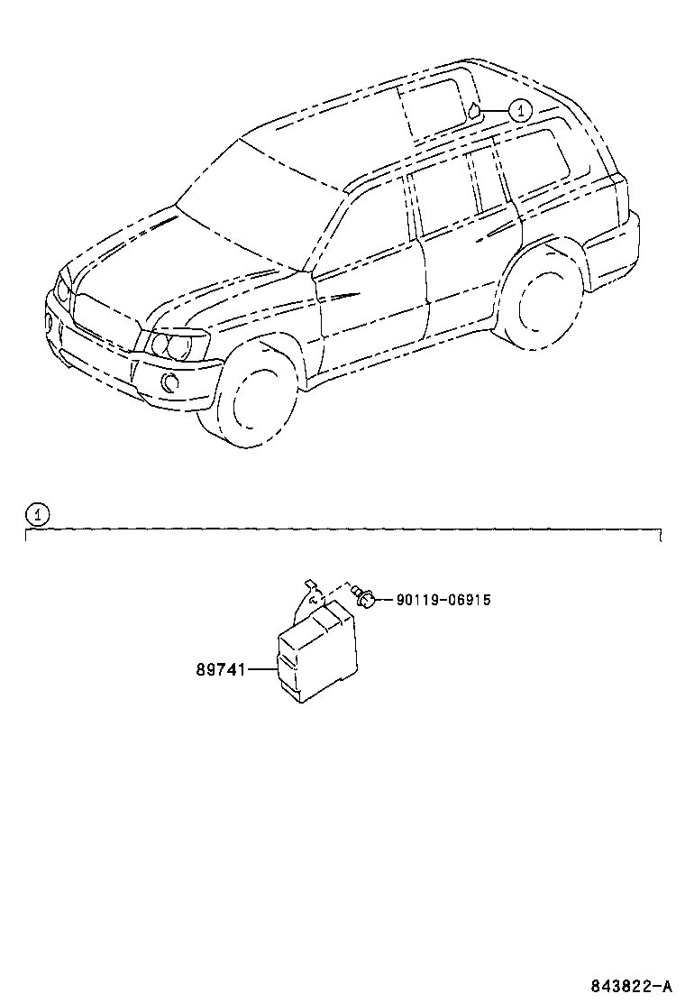 89741-48060 RECEIVER, DOOR CONTROL product image
