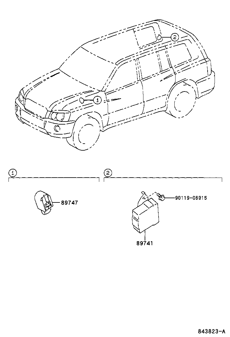 Toyota 89741-48220 RECEIVER, DOOR CONTROL