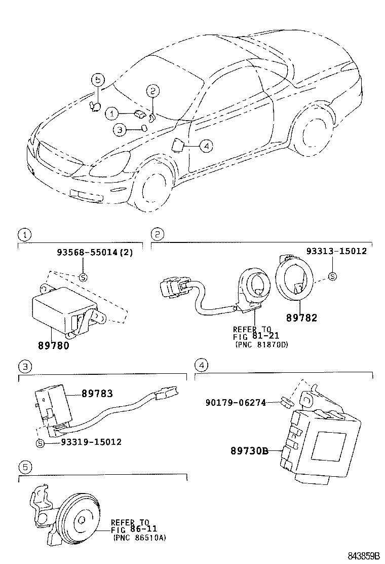 Toyota 89730-24073 COMPUTER ASSY, THEFT WARNING