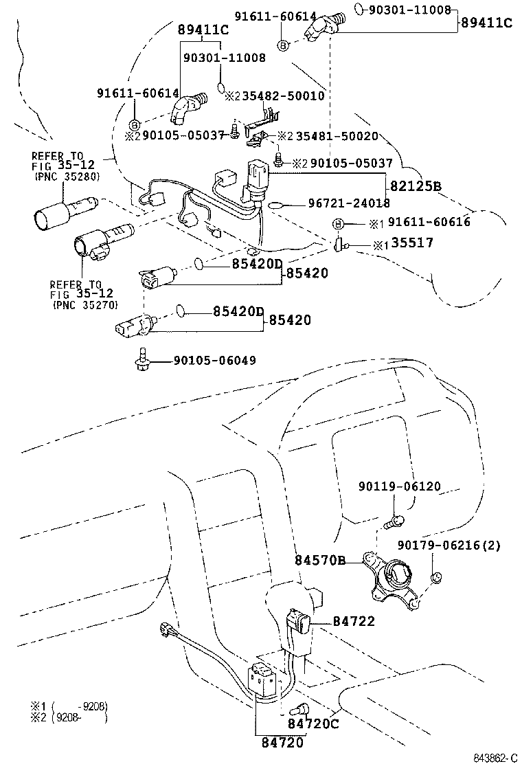 84570-50030 SWITCH ASSY, KICK DOWN product image
