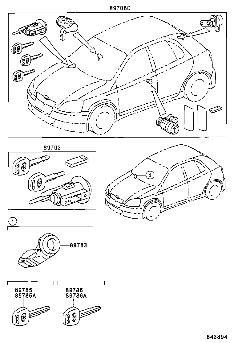 89786-05020 TRANSMITTER, TRANSPONDER KEY SUB product image