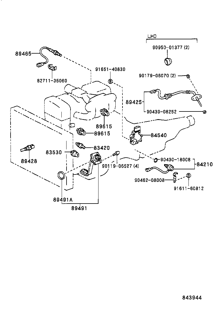 55905-30290 KNOB SUB-ASSY, CONTROL product image