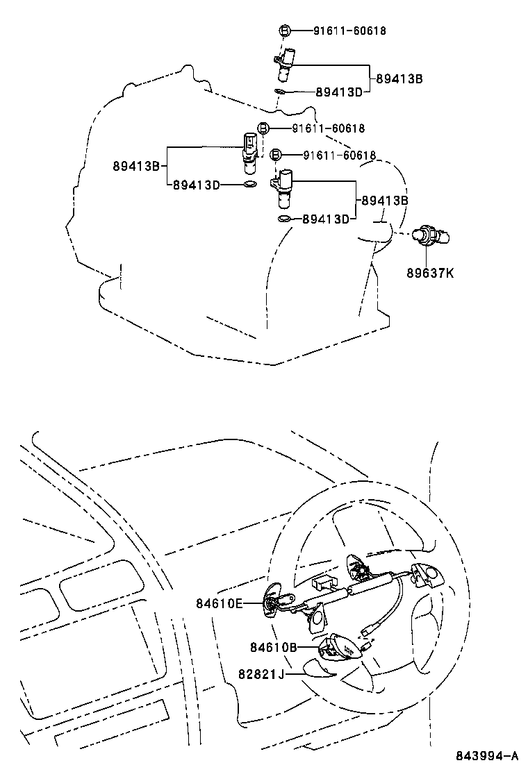 84610-63010 SWITCH ASSY, TRANSMISSION SHIFT, MAIN product image
