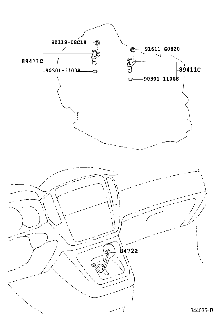 Toyota 84722-48070-E0 SWITCH, TRANSMISSION CONTROL