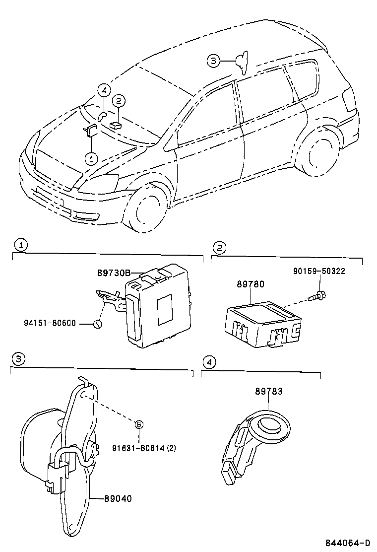 89780-44050 COMPUTER ASSY, TRANSPONDER KEY product image