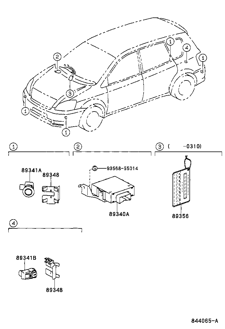 89340-44040 COMPUTER ASSY, CLEARANCE WARNING product image
