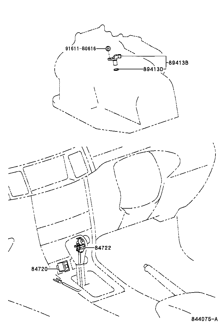 84722-02060-B0 SWITCH, TRANSMISSION CONTROL product image