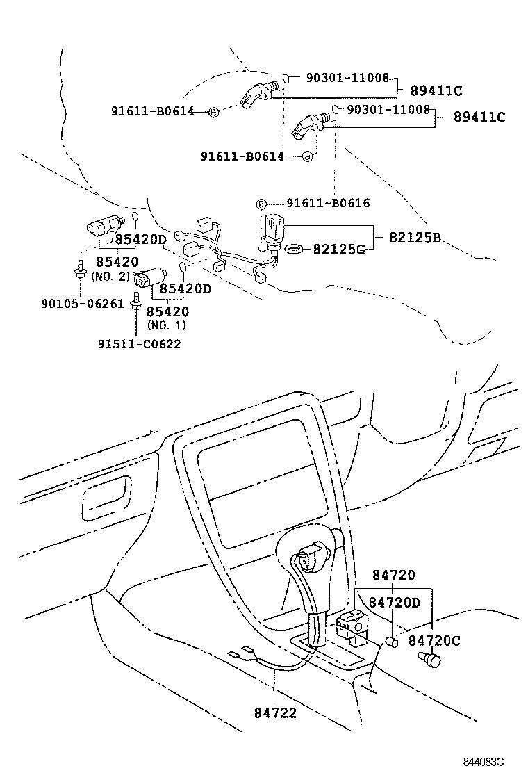 84720-51010 SWITCH ASSY, PATTERN SELECT product image