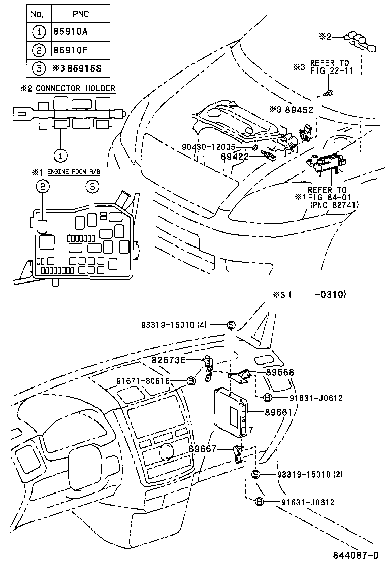 89669-28080 BRACKET, ENGINE CONTROL COMPUTER, NO.4 product image