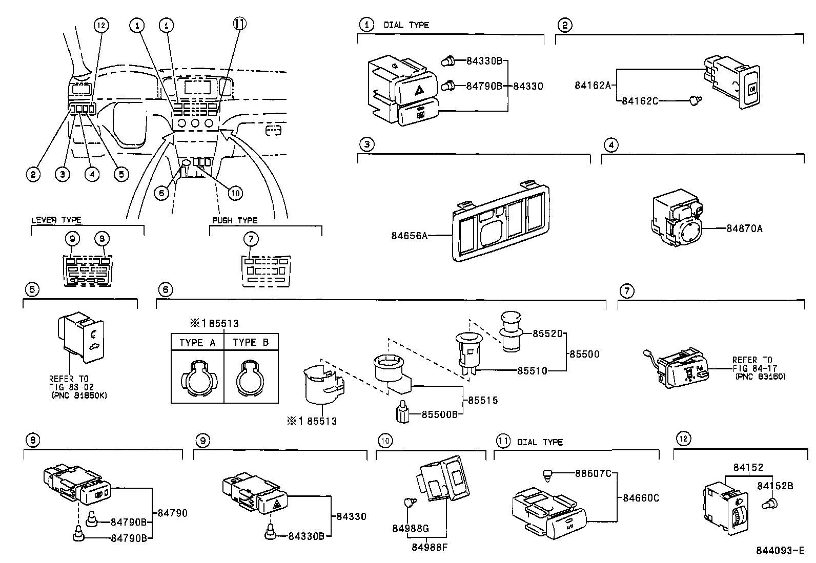 84140-02111 SWITCH ASSY, HEADLAMP DIMMER product image