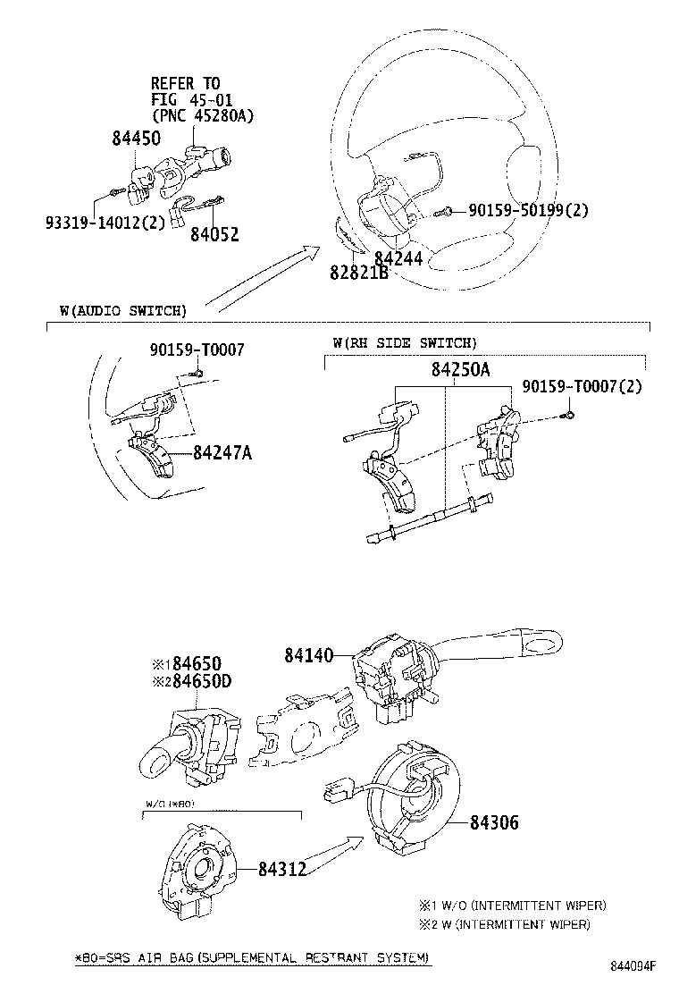 84140-02111 SWITCH ASSY, HEADLAMP DIMMER product image
