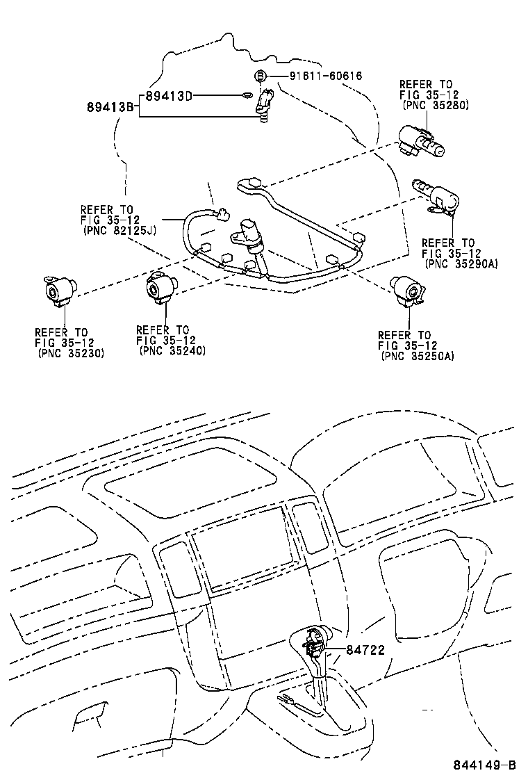 84722-13020-B0 SWITCH, TRANSMISSION CONTROL product image