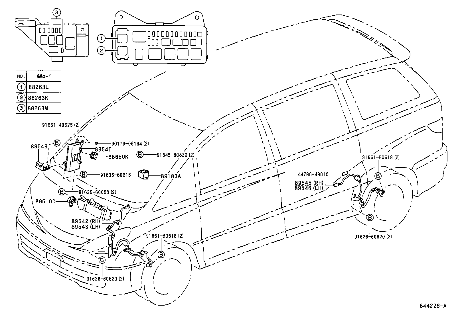 89546-28150 SENSOR, SPEED, REAR LH product image