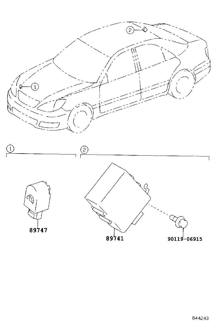 89741-33180 RECEIVER, DOOR CONTROL product image
