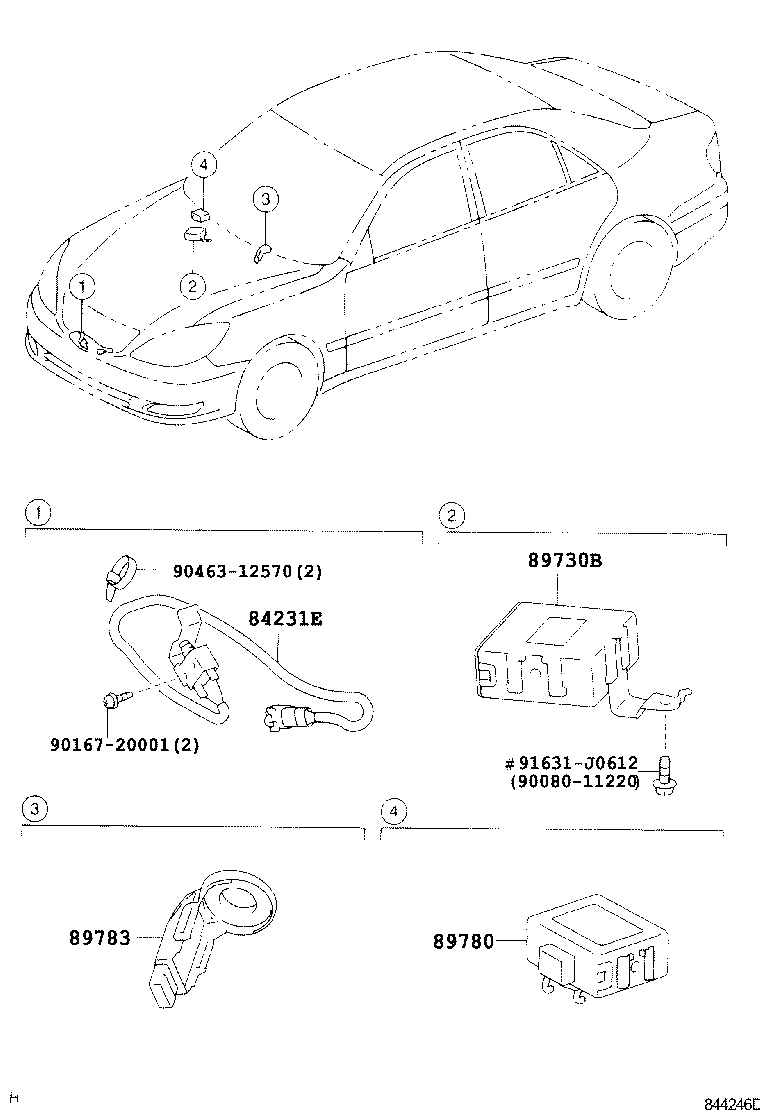 Toyota 89730-AA010 COMPUTER ASSY, THEFT WARNING