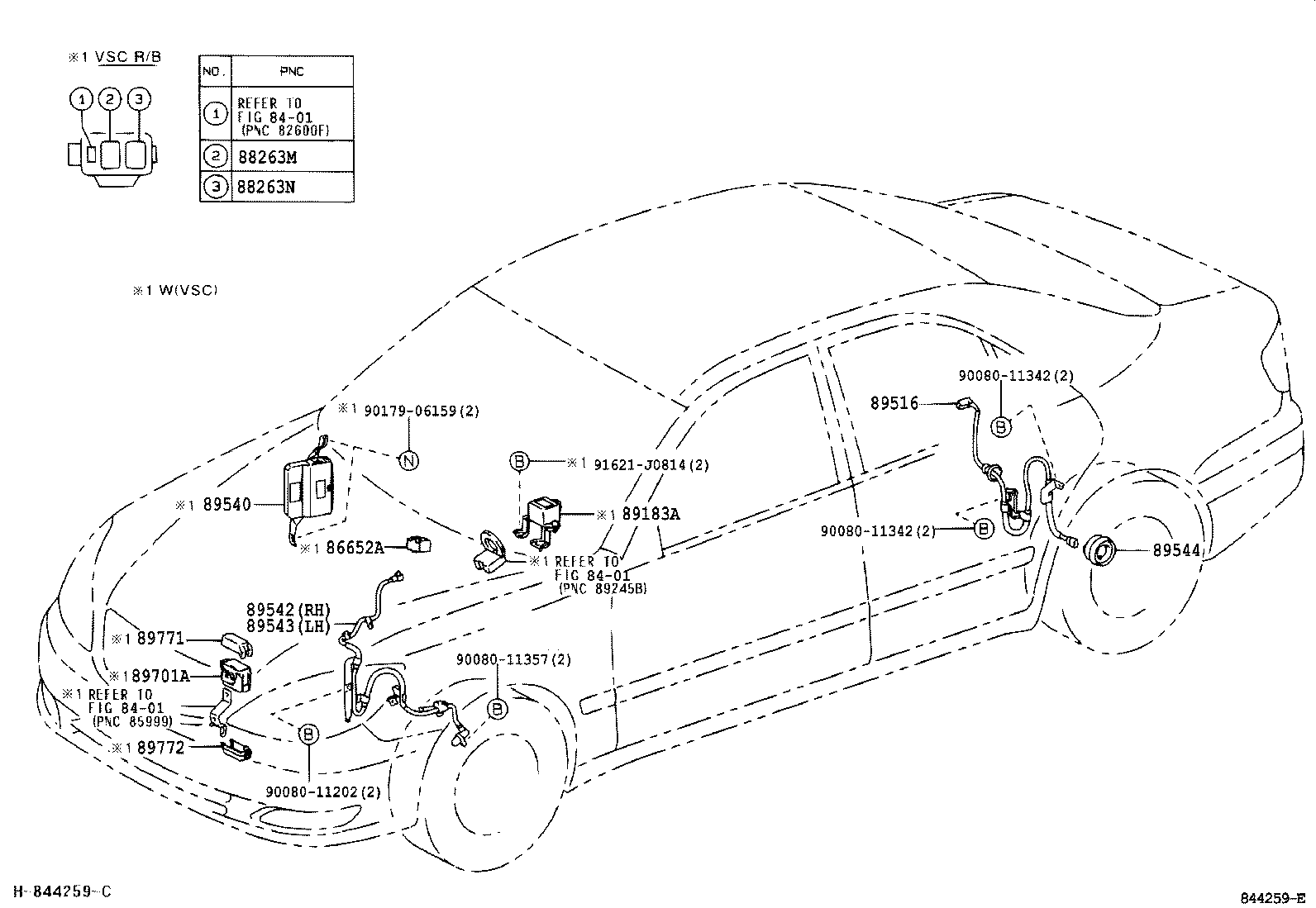 Toyota 89544-06010 SENSOR, SKID CONTROL