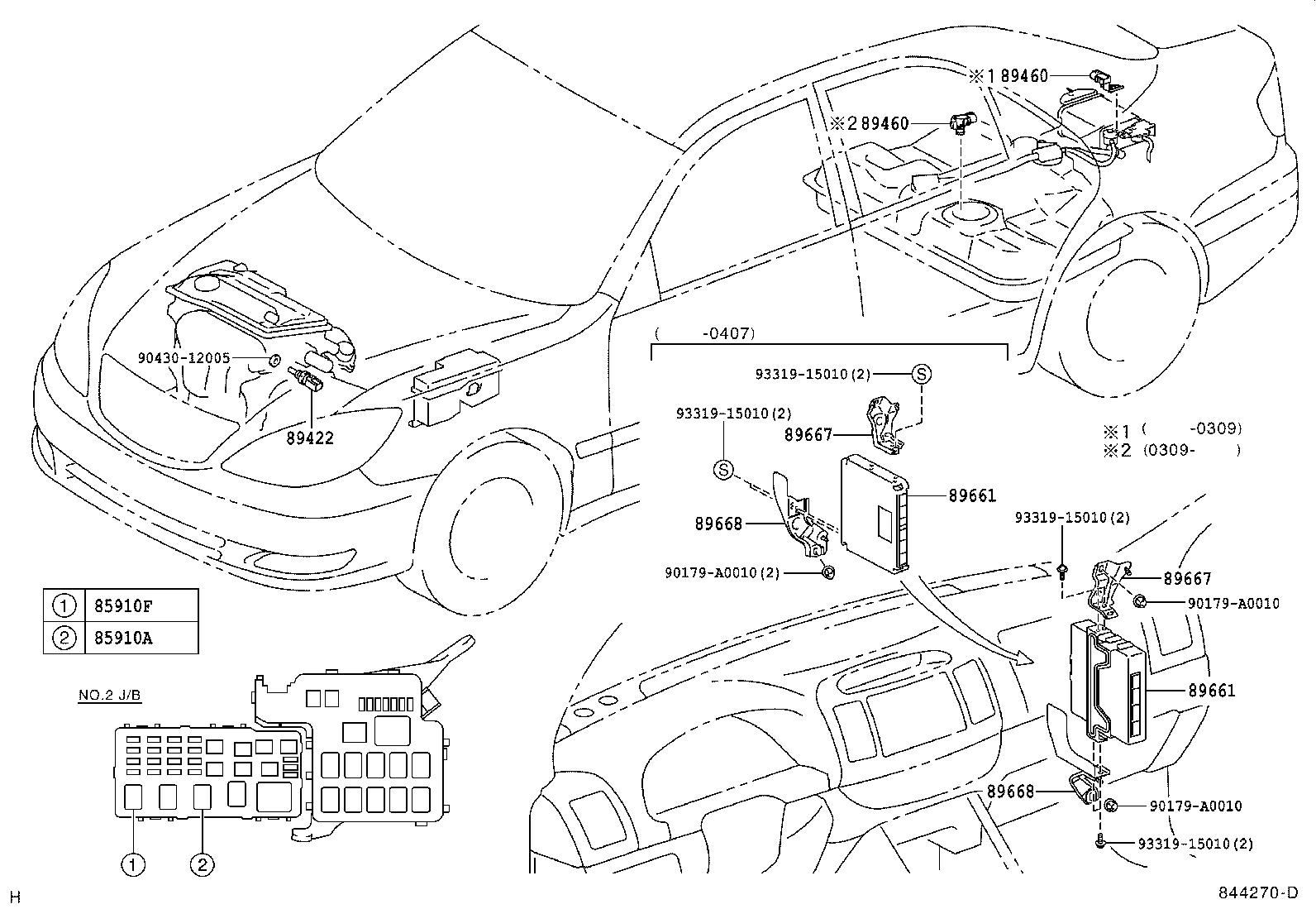 Toyota 89668-06080 BRACKET, ENGINE CONTROL COMPUTER, NO.2