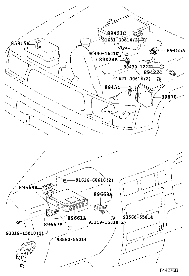 89666-35250 COMPUTER, ENGINE CONTROL product image