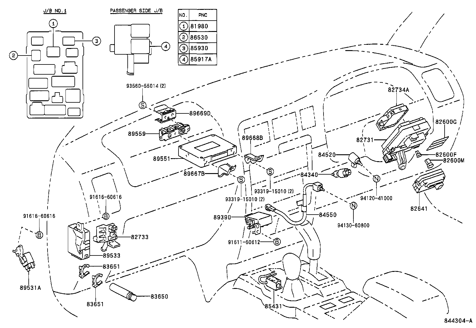 84820-35080 MASTER SWITCH ASSY, POWER WINDOW REGULATOR product image