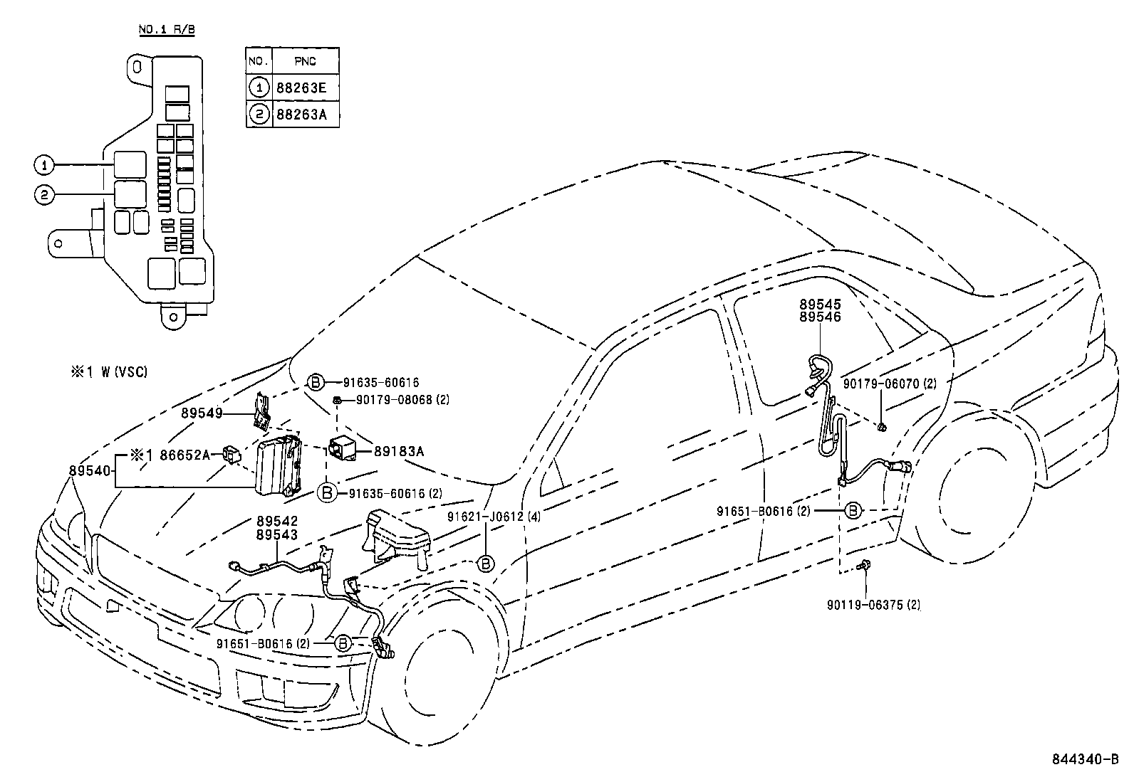 89549-53010 BRACKET, SKID CONTROL COMPUTER product image