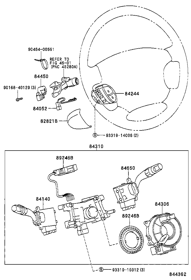 84040-33050 MASTER SWITCH ASSY, POWER WINDOW REGULATOR product image