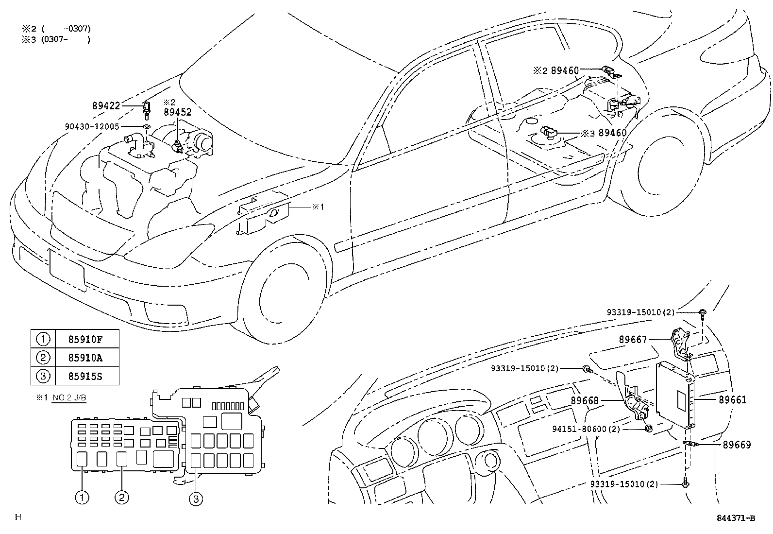 Toyota 89668-33140 BRACKET, ENGINE CONTROL COMPUTER, NO.2