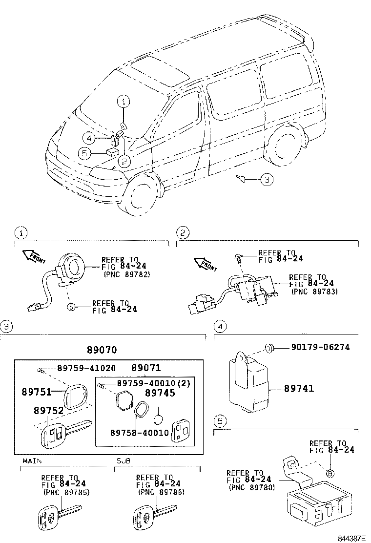 89741-26121 RECEIVER, DOOR CONTROL product image