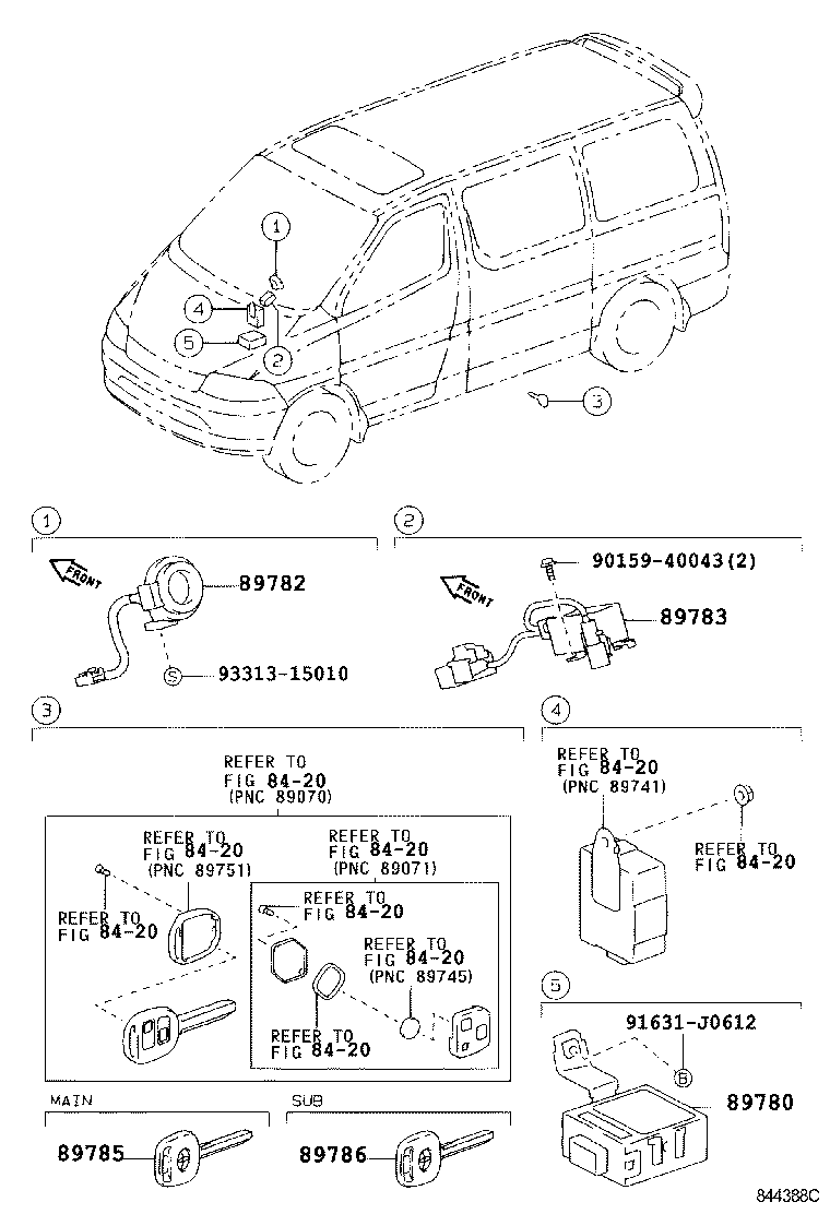89780-26080 COMPUTER ASSY, TRANSPONDER KEY product image