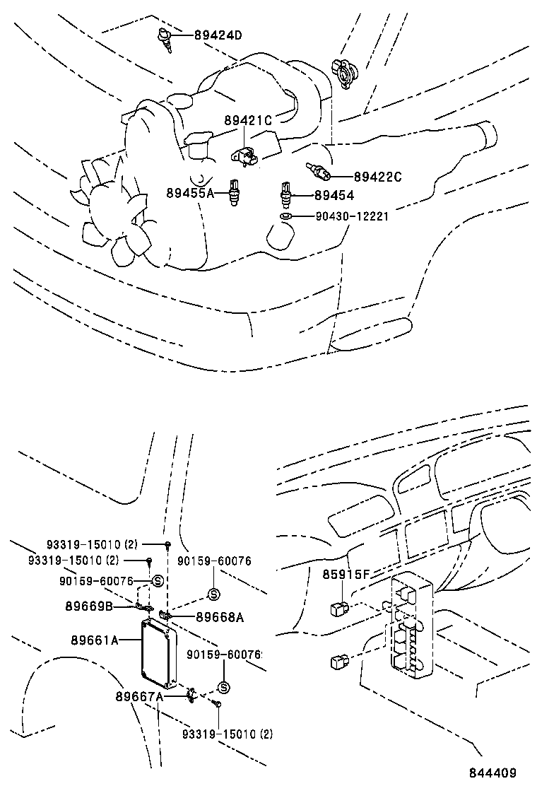 89669-26080 BRACKET, ENGINE CONTROL COMPUTER, NO.3 product image