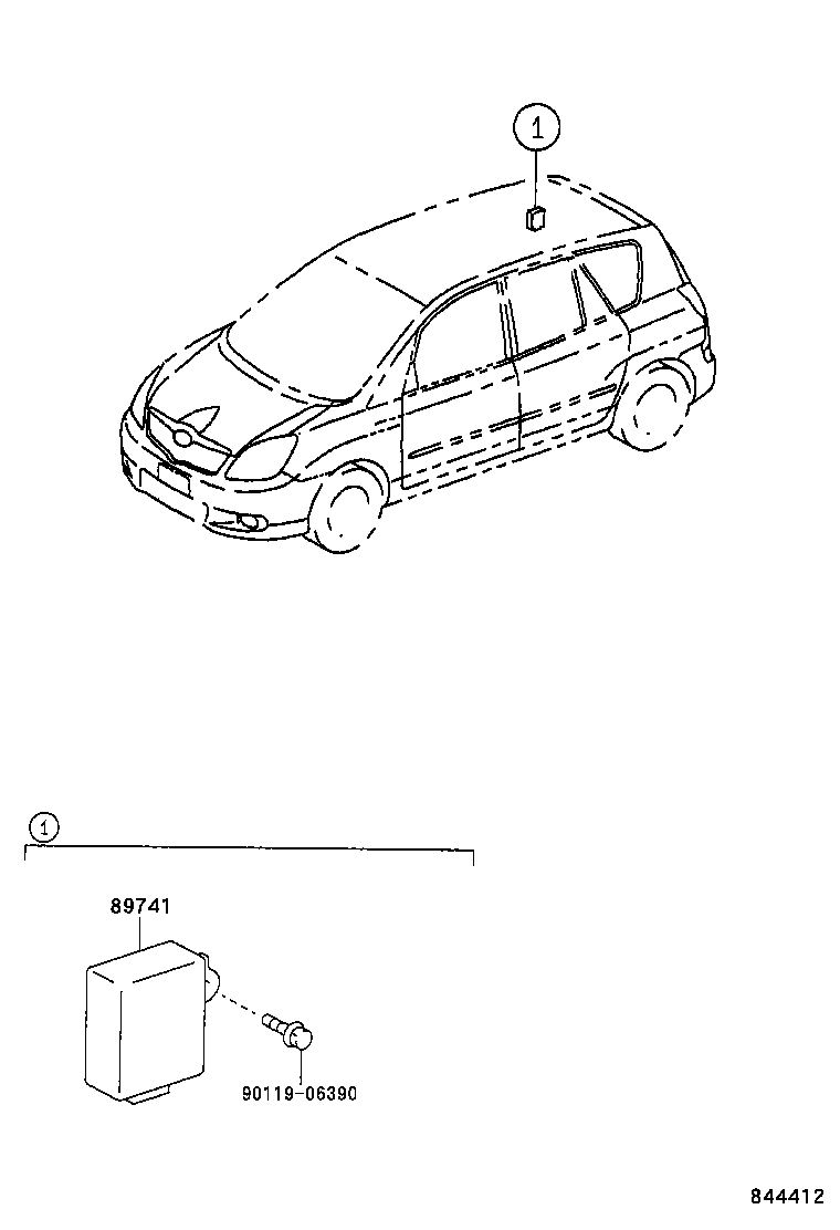 89741-13060 RECEIVER, DOOR CONTROL product image