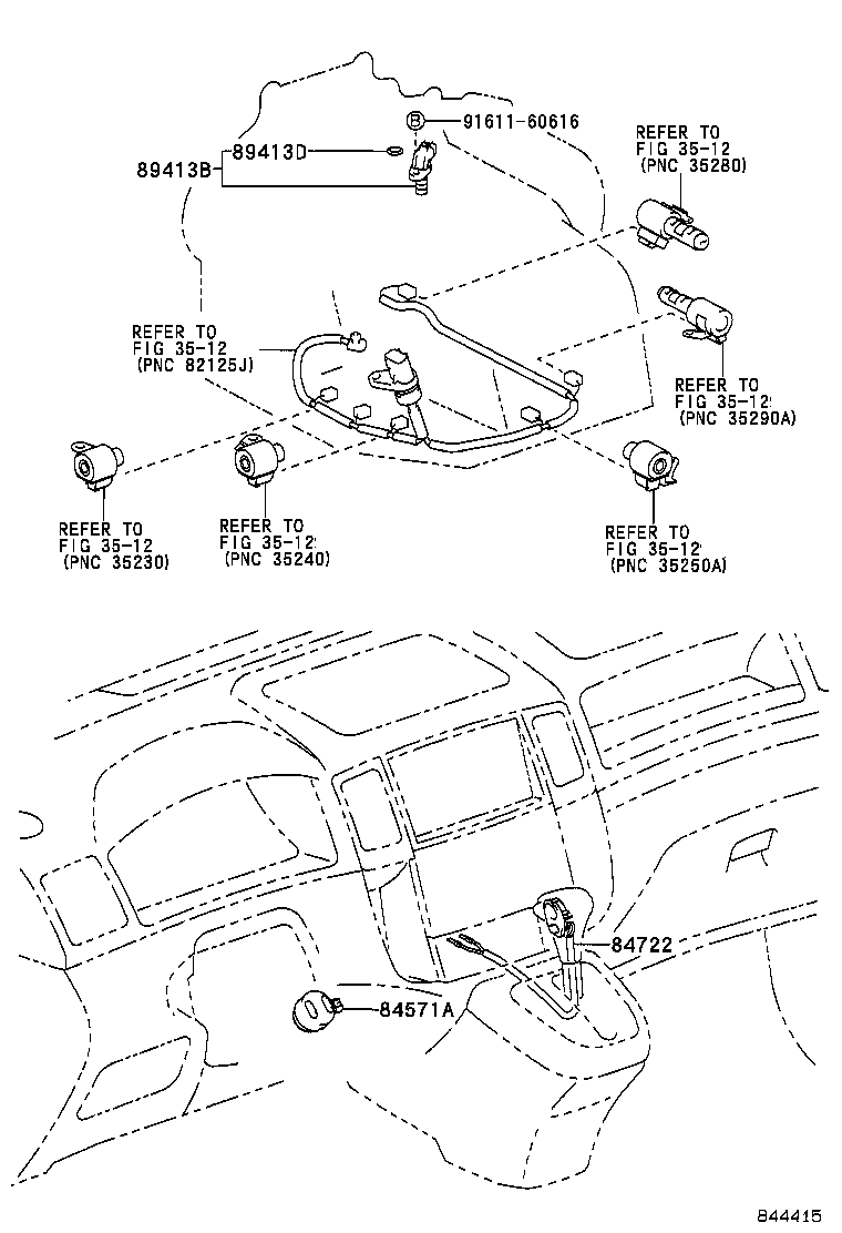 84722-13020-B0 SWITCH, TRANSMISSION CONTROL product image