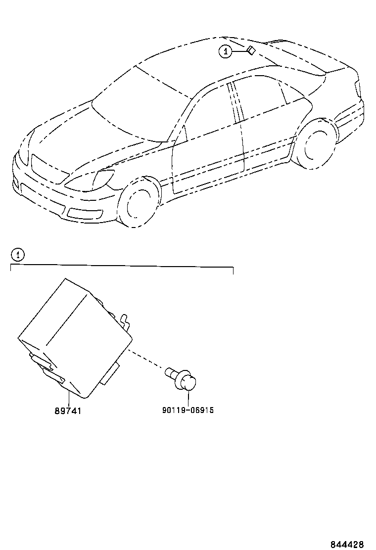 89741-33340 RECEIVER, DOOR CONTROL product image