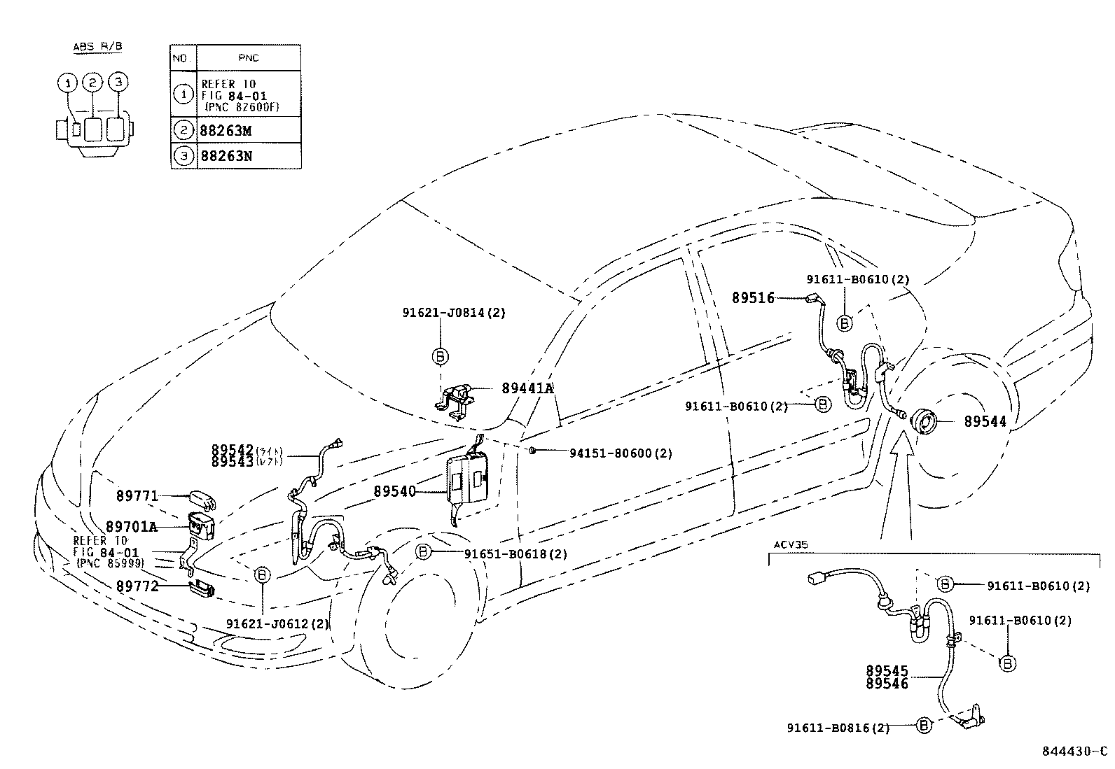 89440-33020 SENSOR, DECELERATION product image