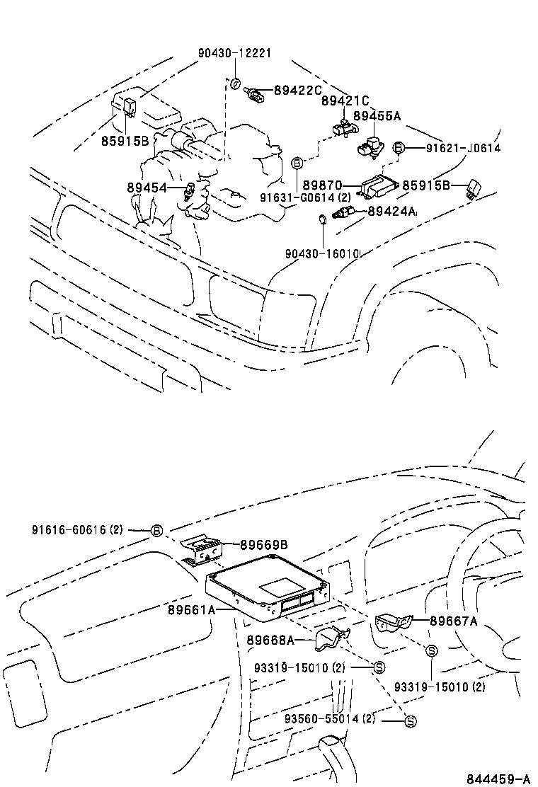 89666-35240 COMPUTER, ENGINE CONTROL product image