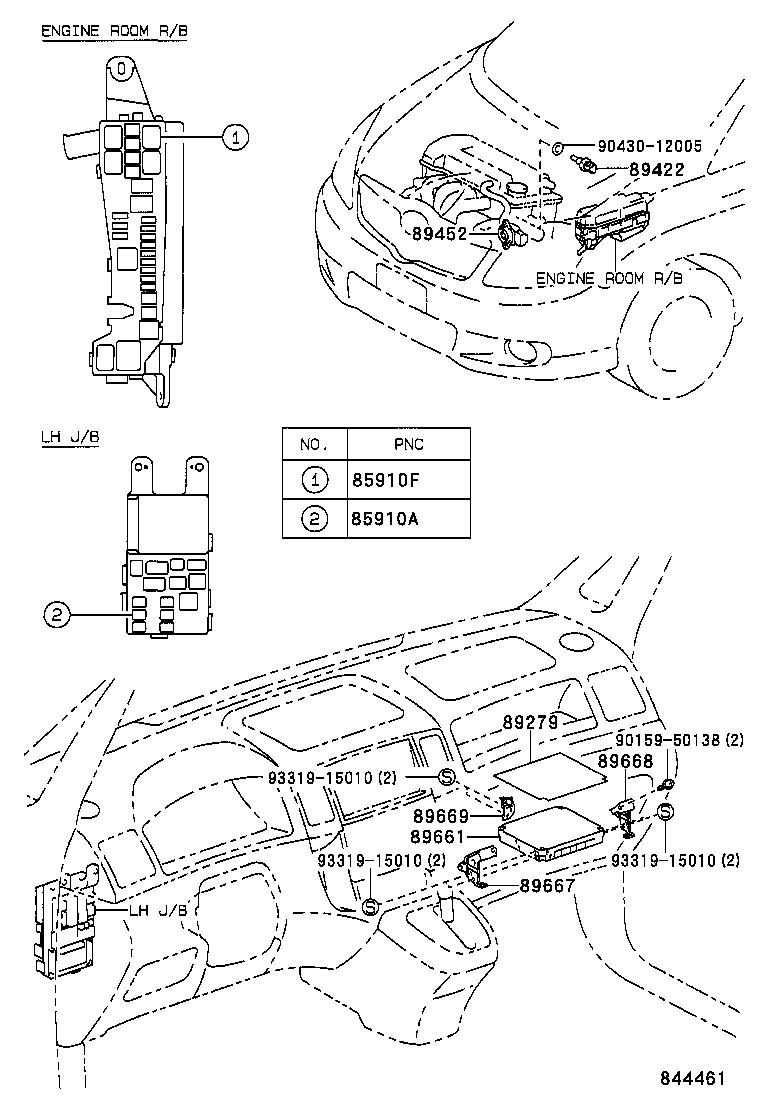 89661-13070 COMPUTER, ENGINE CONTROL product image