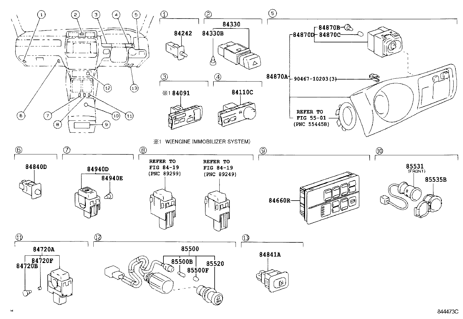 55912-30060 HOUSING, HEATER CONTROL product image