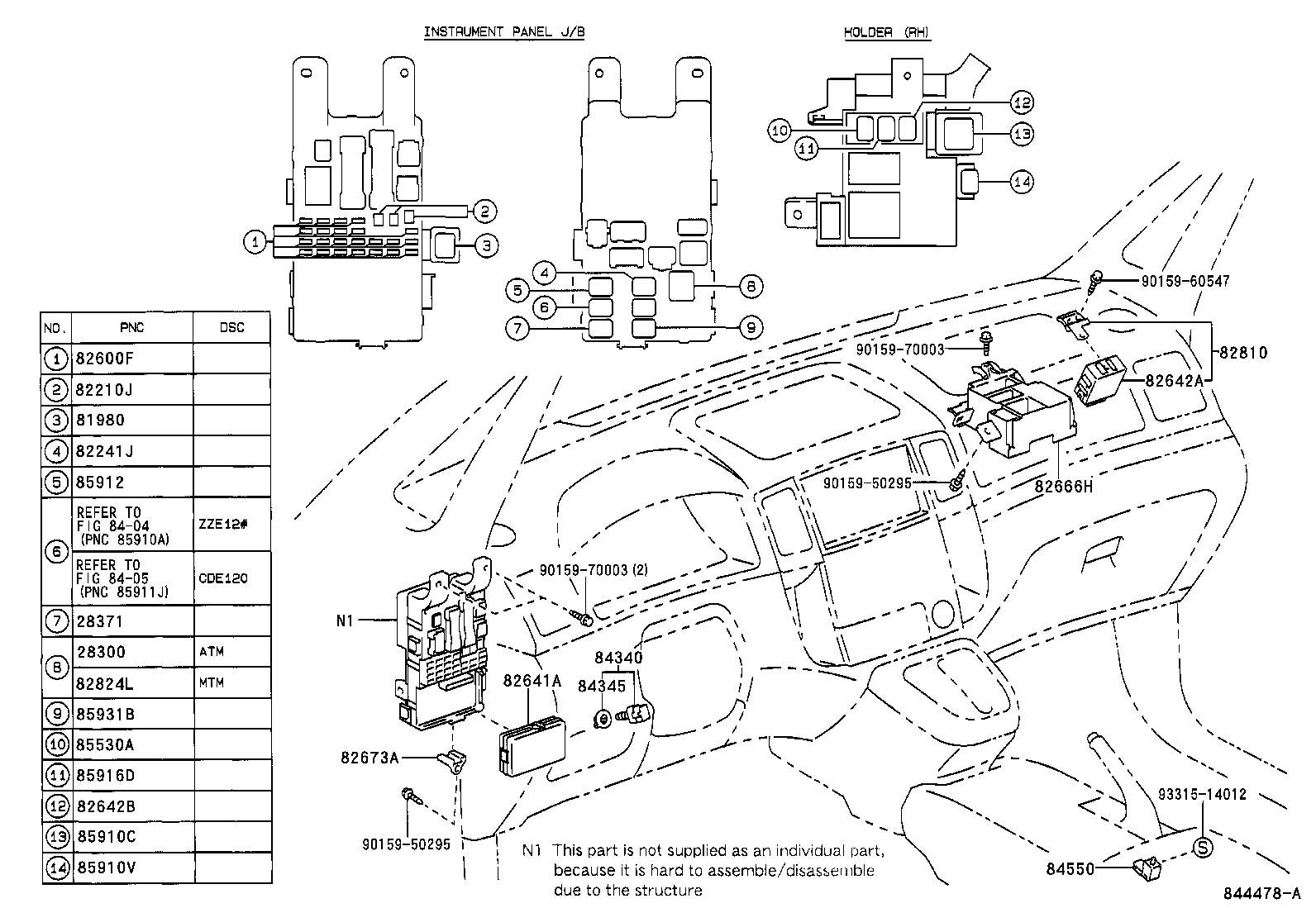 84040-13071 MASTER SWITCH ASSY, POWER WINDOW REGULATOR product image