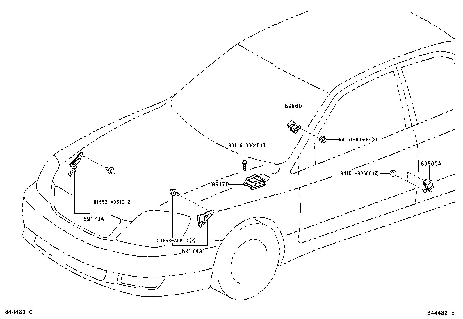 89170-02511 SENSOR ASSY, AIR BAG product image