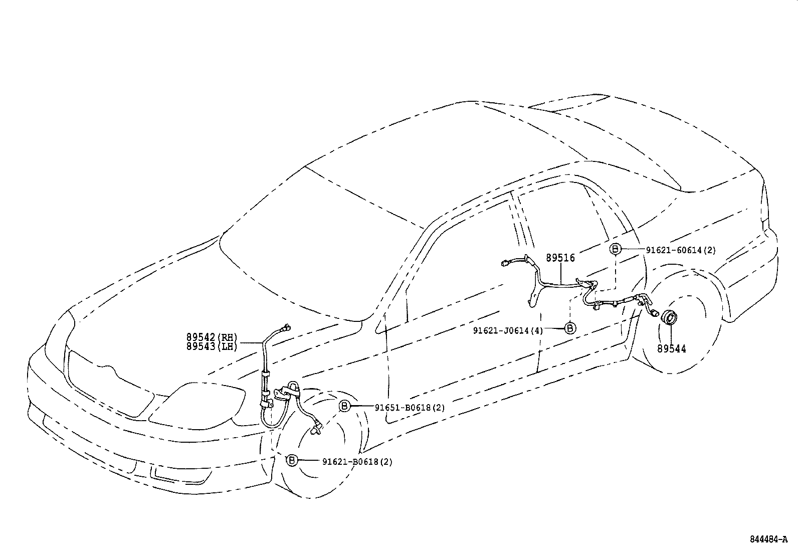 89544-32030 SENSOR, SKID CONTROL product image