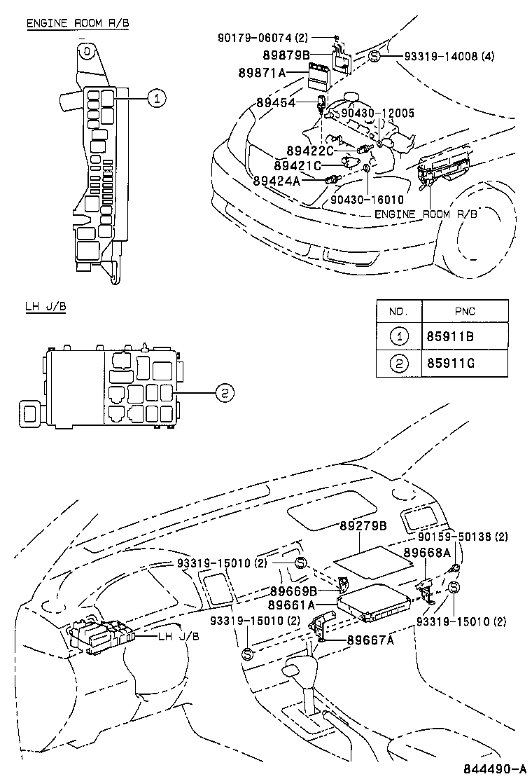 89667-02090 BRACKET, ENGINE CONTROL COMPUTER, NO.1 product image