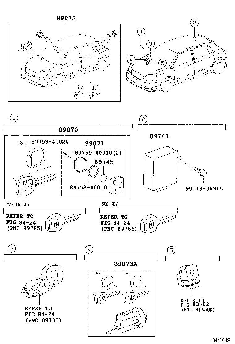 89741-12300 RECEIVER, DOOR CONTROL product image