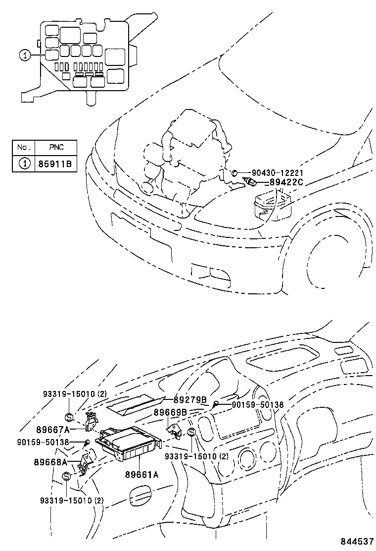 89666-52211 COMPUTER, ENGINE CONTROL product image