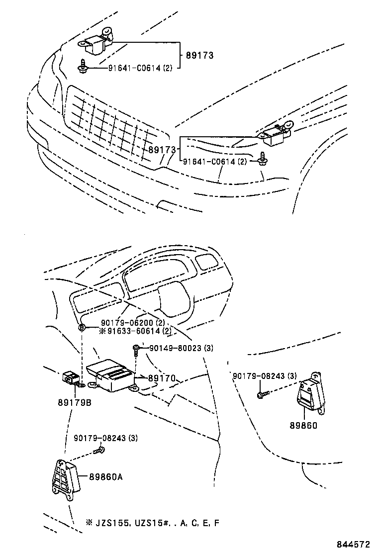 89170-30100 SENSOR ASSY, AIR BAG product image