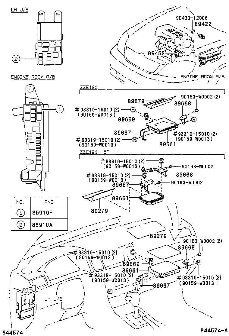89661-02B40 COMPUTER, ENGINE CONTROL product image