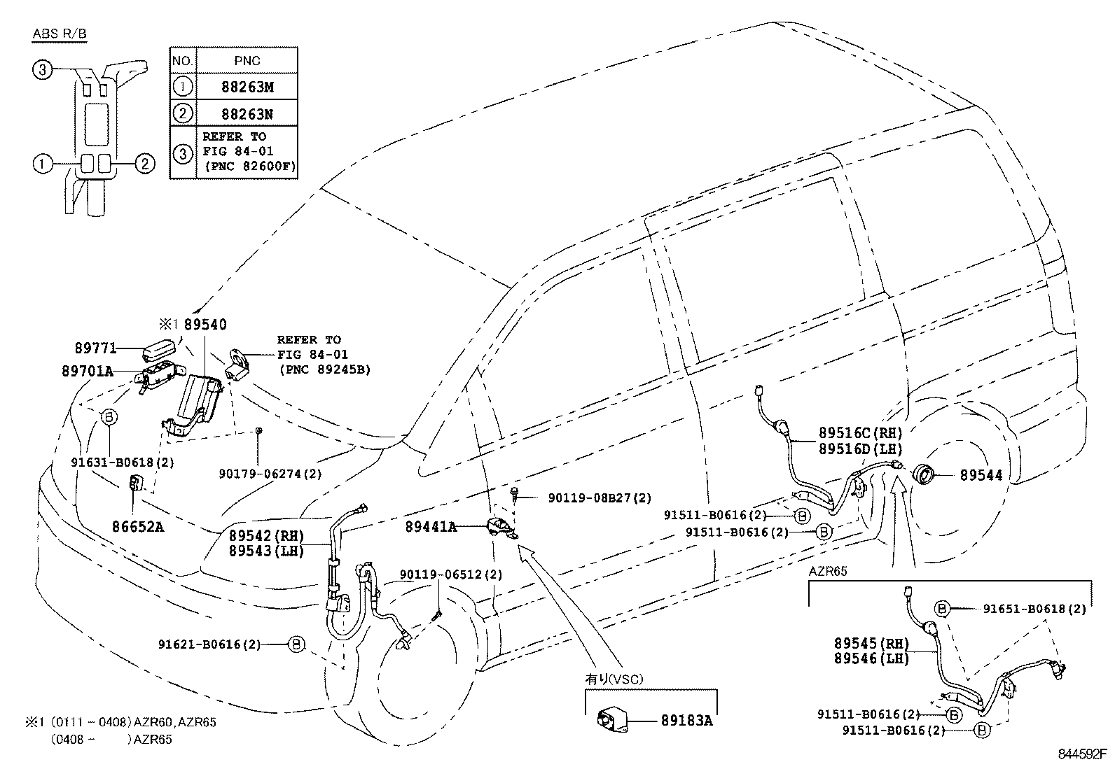 89545-28170 SENSOR, SPEED, REAR RH product image