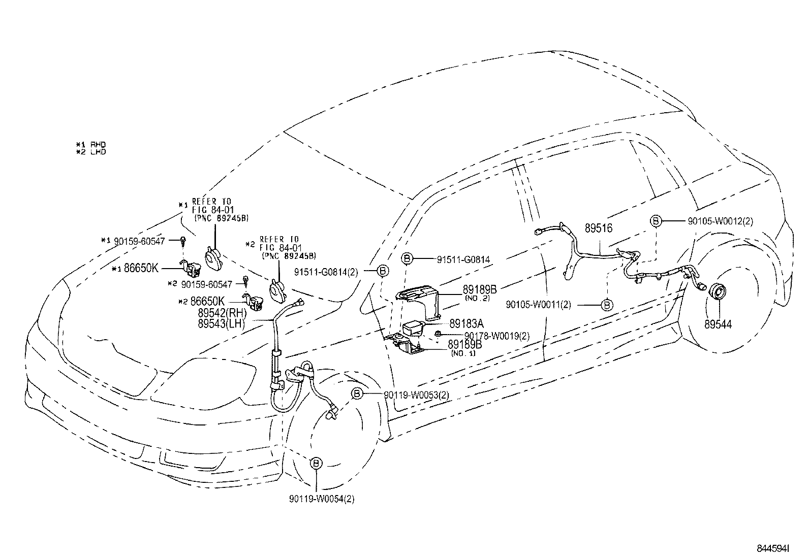 89544-02010 SENSOR, SKID CONTROL product image